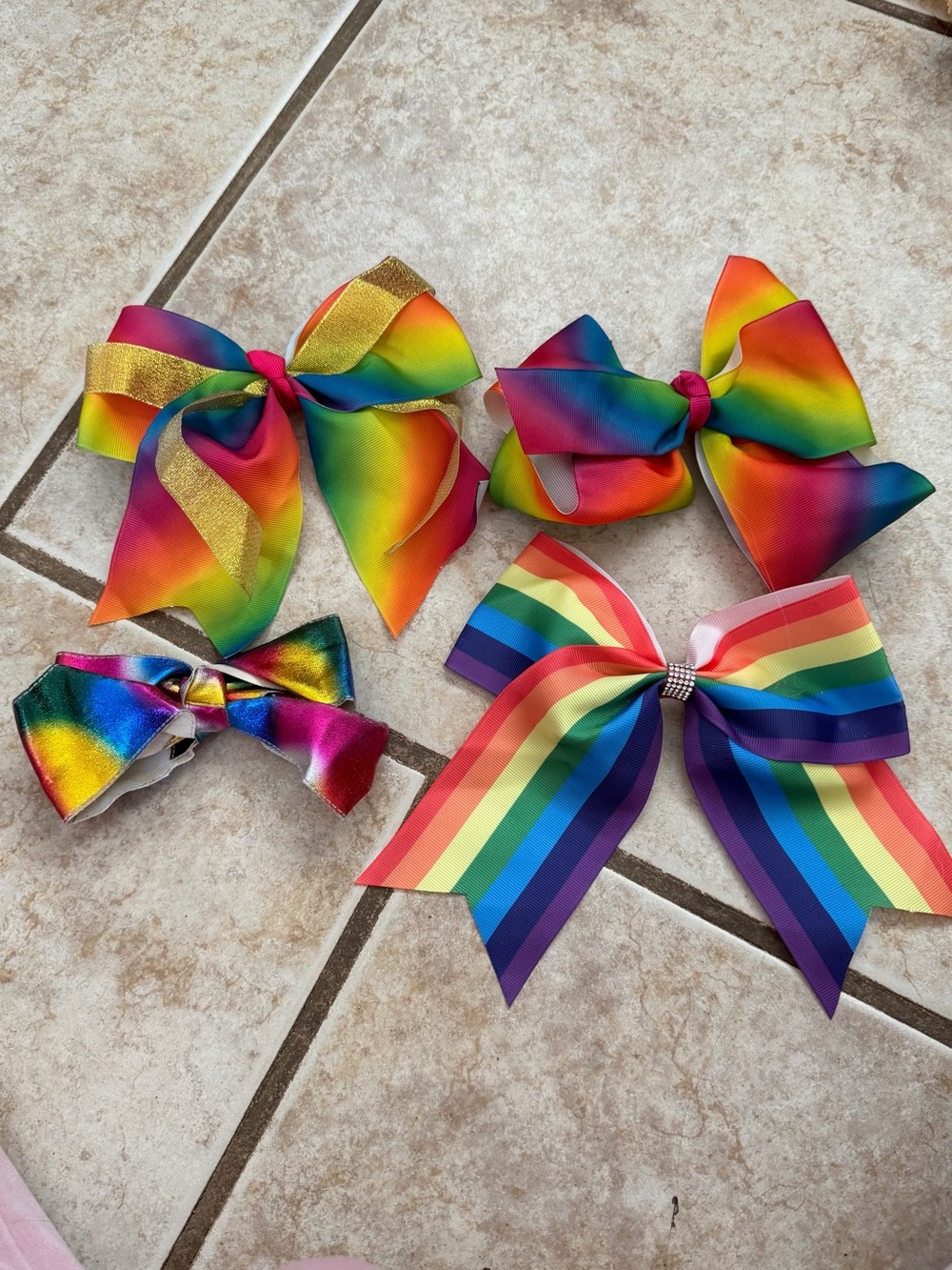 Rainbow Kids Hair Bows - Colorful Pride-Inspired Set